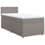 vidaXL Sommier à lattes de lit avec matelas Taupe 80x200 cm Tissu