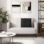 vidaXL Coussin de Dos Noir 60 x 50 cm Tissu en microfibre