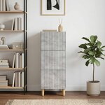 vidaXL Armoire à tiroirs Gris béton 33 x 34 5 x 90 cm