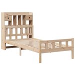 vidaXL Lit bibliothèque sans matelas 90x190 cm bois de pin massif