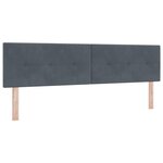 vidaXL Tête de lit LED avec bandes LED Gris 180 cm Velours