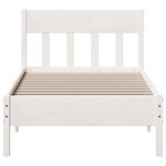 vidaXL Cadre de lit sans matelas blanc 100x200 cm bois de pin massif
