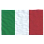 vidaXL Drapeau de l'Italie et mât 6 23 m Aluminium