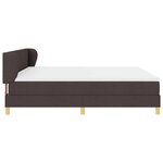 vidaXL Lit à Ressorts avec Matelas Crème 90x200 cm Tissu Marron foncé