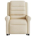vidaXL Fauteuil inclinable électrique crème tissu