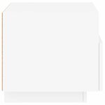 vidaXL Table de chevet avec lumières LED blanc 40x39x37 cm