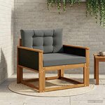 vidaXL Sofa de milieu extérieur Bois d'Acacia Massif Naturel