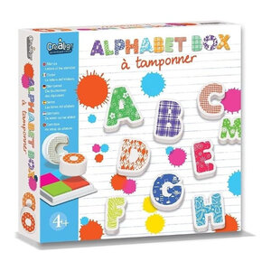 Tampons - Lettres de l'alphabet - Dès 4 ans - Encreur 4 couleurs - Jeu éducatif