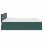 VidaXL Cadre de lit ottoman avec matelas vert foncé 160x200 cm velours
