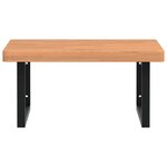 vidaXL Étagère de vasque murale acier et bois massif de hêtre