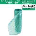 1 rouleau de film bulle d'air recycle largeur 40 cm x longueur 5 mètres - gamme air'roll green de la marque enveloppebulle