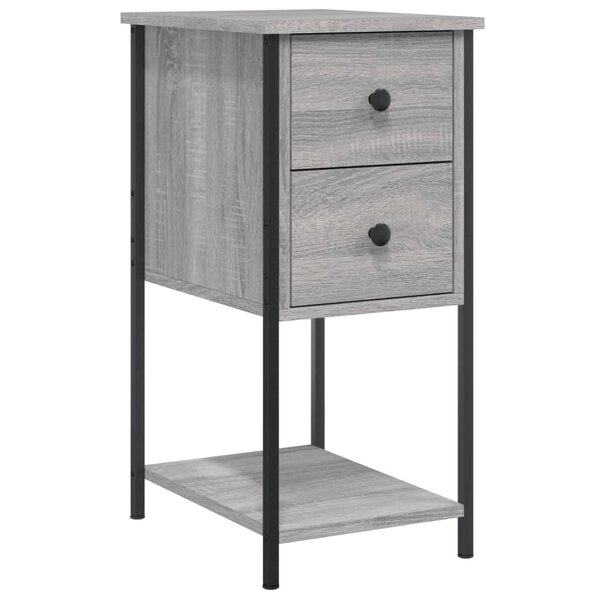 vidaXL Table de chevet sonoma gris 32x42x70 cm bois d'ingénierie
