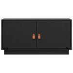 vidaXL Meuble TV Noir 80x34x40 cm Bois de pin massif