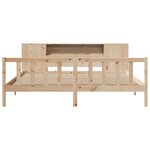 vidaXL Lit bibliothèque sans matelas 200x200 cm bois massif de pin