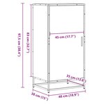 vidaXL Étagère à chaussures sonoma gris 48x38x97 5 cm bois ingénierie