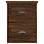 vidaXL Table de chevet murale chêne marron 41 5x36x53 cm