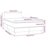vidaXL Sommier à lattes de lit avec matelas Crème 120x200 cm Tissu