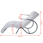 vidaXL Chaise longue avec oreiller Blanc Similicuir