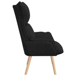 vidaXL Fauteuil relaxant Noir 69 x 74 x 93 cm tissu