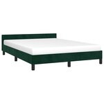 vidaXL Cadre de lit sans matelas vert foncé 140x190 cm velours
