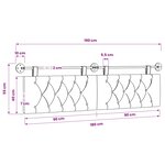 vidaXL Tête de lit suspendue Bleu Velours