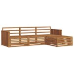 vidaXL Ensemble de canapés d'extérieur 4 pc Naturel