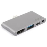 QDOS PowerLink Nano Hub USB-C 4-en-1 IPAD PRO - Argent