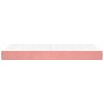vidaXL Matelas de lit à ressorts ensachés rose 100x220x20 cm velours