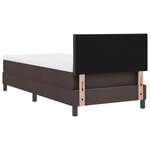 vidaXL Lit à ressorts avec matelas Marron foncé 90 x 200 cm tissu