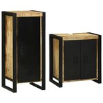 vidaXL Ensemble de mobilier de salle de bain avec stockage 2 Pièces