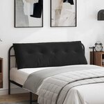 vidaXL Coussin de Dos Noir 140 x 50 cm Tissu en velours côtelé