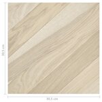 vidaXL Dalles de plancher autoadhésives 55 Pièces PVC 5 11 m² beige rayé