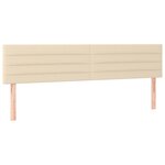 vidaXL Sommier à lattes de lit et matelas et LED Crème 200x200cm Tissu