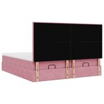 vidaXL Cadre de lit ottoman avec matelas rose 160x200 cm velours