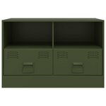 vidaXL Meubles TV 2 Pièces vert olive 67x39x44 cm acier