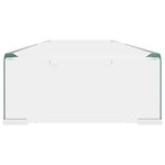 vidaXL Meuble TV/pour moniteur 100x30x13 cm verre transparent