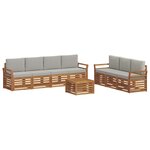 vidaXL Ensembles de canapés 8 pc Gris Naturel et Clair