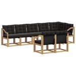 vidaXL Ensemble de canapés d'extérieur 8 pc Blanc et noir