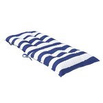 vidaXL Coussins de chaise à dossier bas lot de 2 rayures bleu/blanc