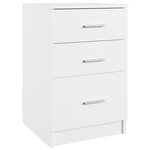 vidaXL Table de chevet Blanc 40x40x63 cm Bois d’ingénierie