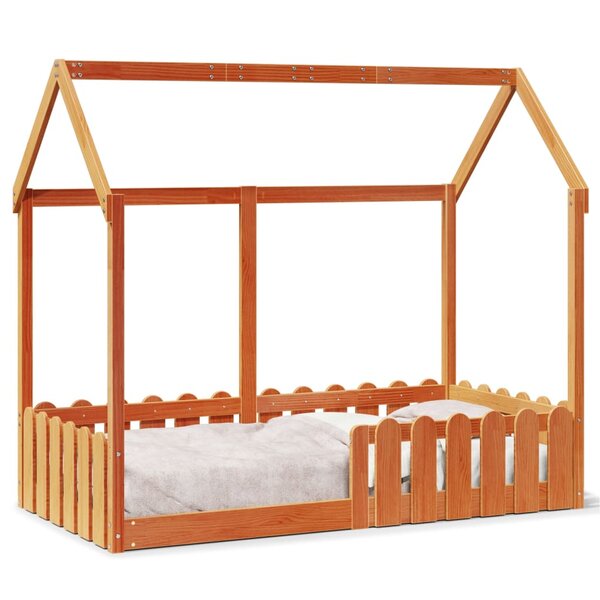vidaXL Cadre de lit d'enfants forme de maison sans matelas 80x160 cm