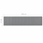 vidaXL Tapis de couloir Gris foncé 80x400 cm