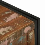 vidaXL Boîte de rangement multicolore 80 x 50 x 50 cm - Bois recyclé robuste