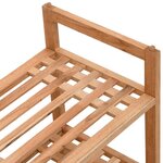 vidaXL Meuble à chaussures 69x27x41 cm Bois massif de noyer