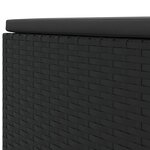 vidaXL Salon de jardin 4 Pièces avec coussins Noir Résine tressée