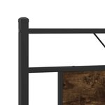 vidaXL Cadre de lit en métal sans matelas chêne fumé 160x200 cm
