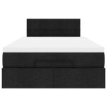 vidaXL Lit ottoman avec matelas noir 120x200 cm tissu
