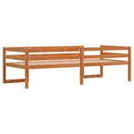 vidaXL Cadre de lit pour enfants brun cire 90x200cm bois de pin massif