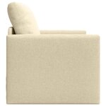 vidaXL Canapé-lit avec coussin Crème 74 x 77 x 81 cm tissu