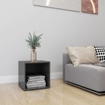 Vidaxl meuble tv gris brillant 37x35x37 cm aggloméré